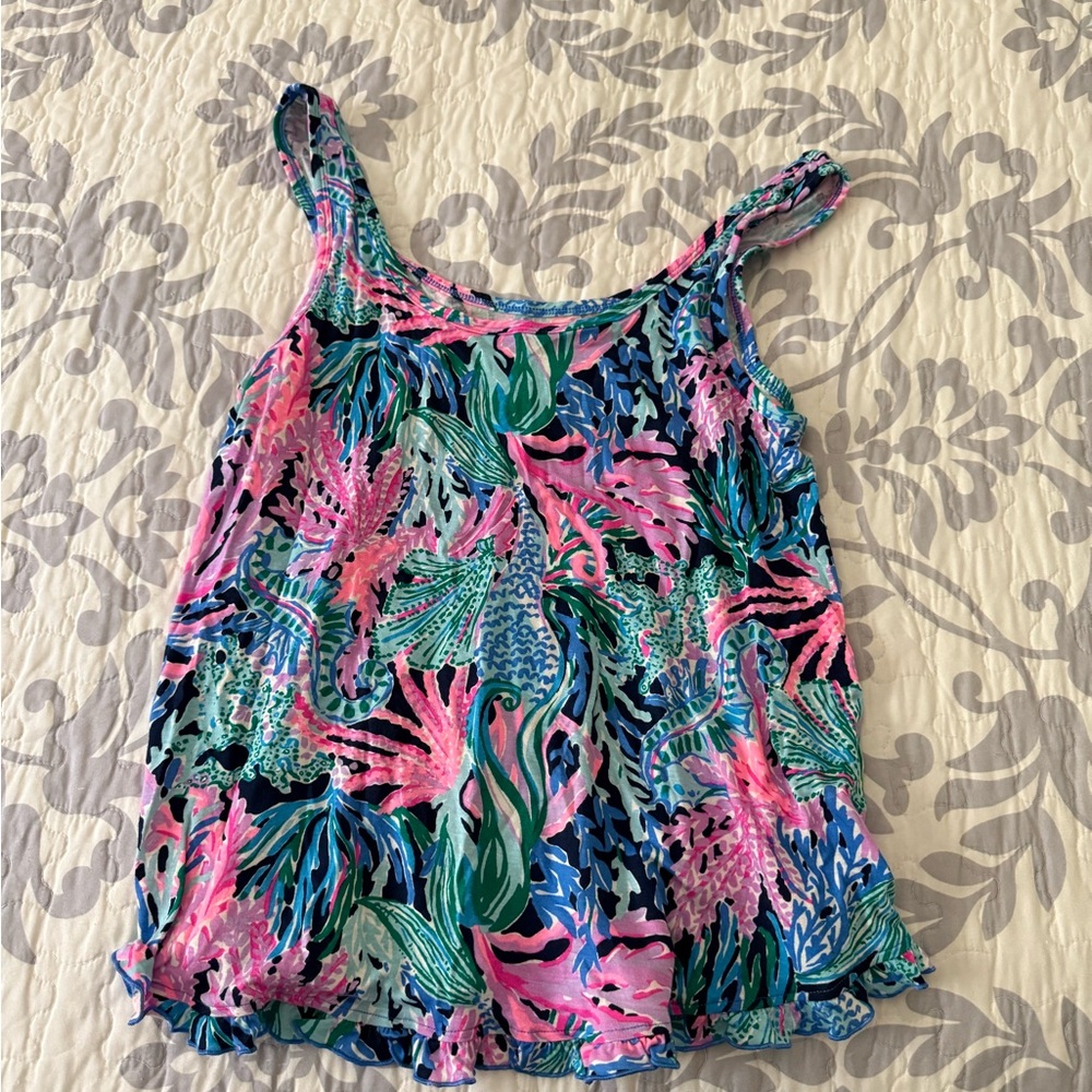 Lilly Pulitzer Multicolor Tropical Print Top